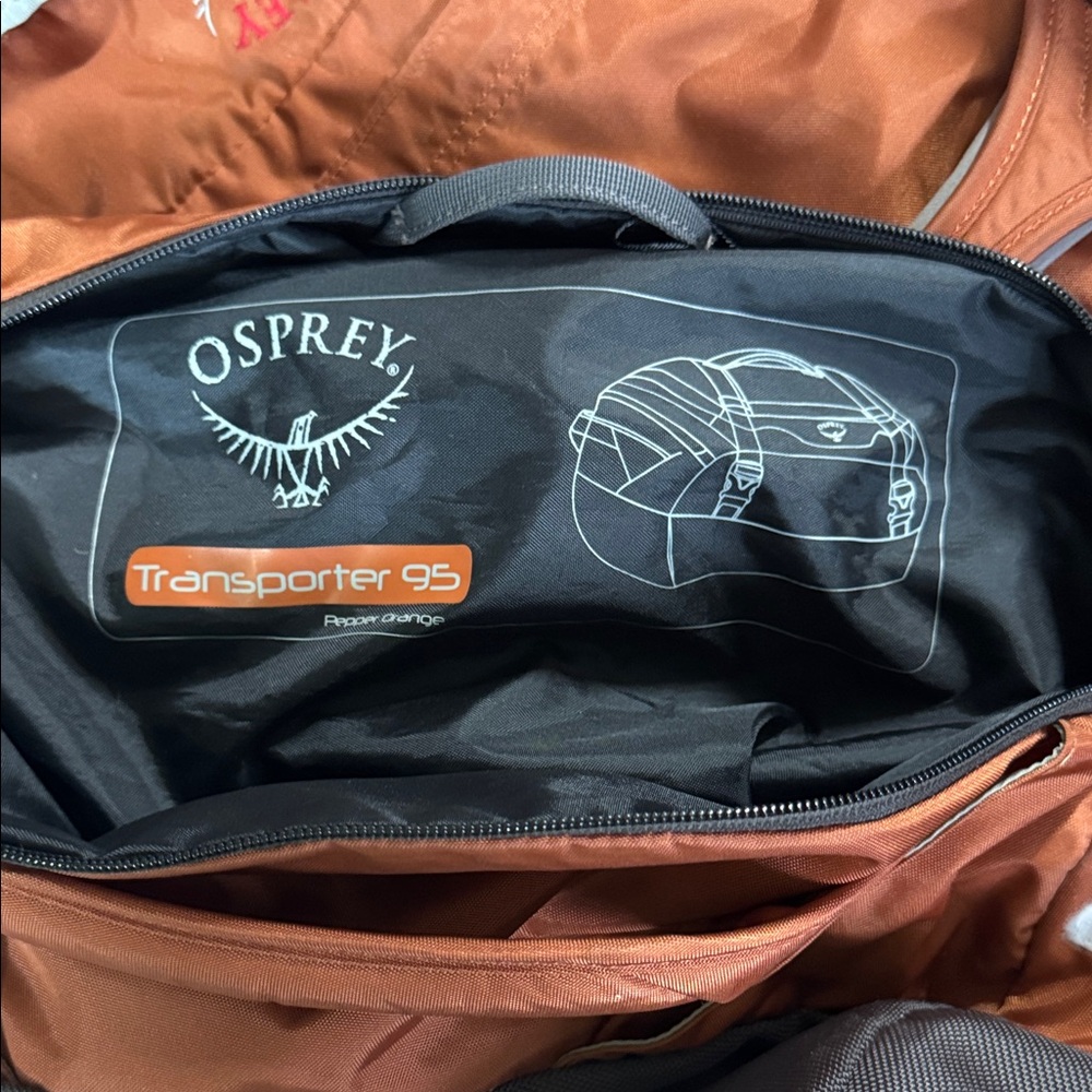 OSPREY Transporter 95 Duffel Bag - Light Rust and Brown/Grey - Picture 2 of 6